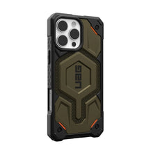Заредете изображение във визуализатора на галерията – Гръб UAG Urban Armor Gear MONARCH PRO за IPHONE 16 Pro Max kevlar зелен
