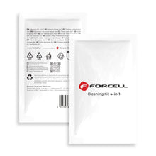 Заредете изображение във визуализатора на галерията – FORCELL - cleaning kit for LCD's 4in1 (wet and dry cloth, scratch card, dust stickers)
