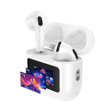 Заредете изображение във визуализатора на галерията – HOCO wireless earphones bluetooth with touch screen TWS EW73 white
