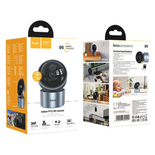 Заредете изображение във визуализатора на галерията – HOCO indoor camera adjustable in two planes with night mode Full HD D5 silver
