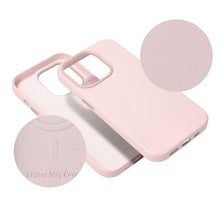 Заредете изображение във визуализатора на галерията – Case LEATHER MAG COVER compatible with MagSafe do IPHONE 16 Plus sand pink
