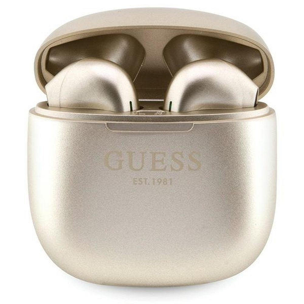 GUESS безжични слушалки bluetooth TWS + докинг станция GUTWST26PSD (Classic EST Logo) златно