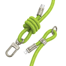 Заредете изображение във визуализатора на галерията – HOCO lanyard shape cable Type C to Lightning PD 20W GH7 1,8 m fluorescent green
