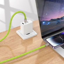 Заредете изображение във визуализатора на галерията – HOCO lanyard shape cable Type C to Lightning PD 20W GH7 1,8 m fluorescent green
