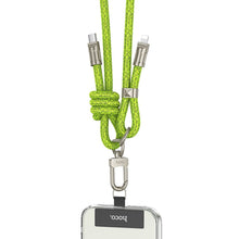 Заредете изображение във визуализатора на галерията – HOCO lanyard shape cable Type C to Lightning PD 20W GH7 1,8 m fluorescent green
