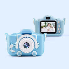 Заредете изображение във визуализатора на галерията – Digital camera for kids cat shape 40Mpx X5S blue
