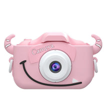 Заредете изображение във визуализатора на галерията – Digital camera for kids cat shape 40Mpx X5S pink
