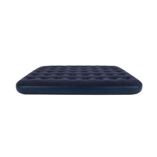 Заредете изображение във визуализатора на галерията – Inflatable double travel mattress with velvet finish + inflating pump 67002 blue
