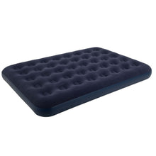 Заредете изображение във визуализатора на галерията – Inflatable double travel mattress with velvet finish + inflating pump 67002 blue
