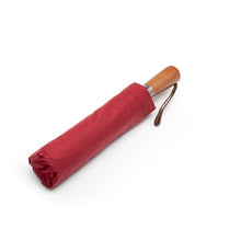 Заредете изображение във визуализатора на галерията – Automatic foldable umbrella with wood handle 10-ribs XXL 115 cm wine red
