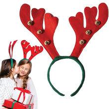 Заредете изображение във визуализатора на галерията – Christmas Headband "Reindeer Antlers with Bells" RC-K-297
