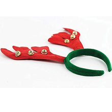 Заредете изображение във визуализатора на галерията – Christmas Headband "Reindeer Antlers with Bells" RC-K-297
