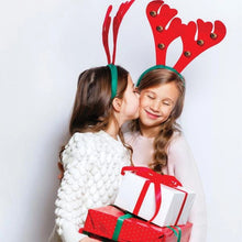Заредете изображение във визуализатора на галерията – Christmas Headband "Reindeer Antlers with Bells" RC-K-297
