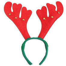 Заредете изображение във визуализатора на галерията – Christmas Headband "Reindeer Antlers with Bells" RC-K-297
