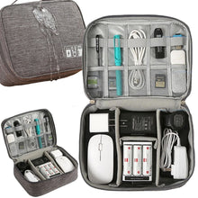 Заредете изображение във визуализатора на галерията – Travel organizer with compartments and handle R-K-1080 gray

