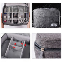 Заредете изображение във визуализатора на галерията – Travel organizer with compartments and handle R-K-1080 gray
