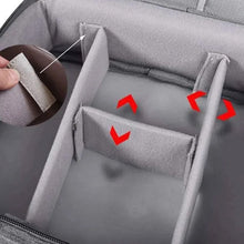 Заредете изображение във визуализатора на галерията – Travel organizer with compartments and handle R-K-1080 gray
