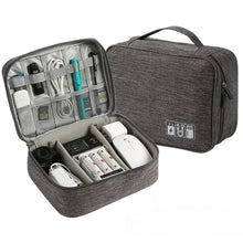 Заредете изображение във визуализатора на галерията – Travel organizer with compartments and handle R-K-1080 gray
