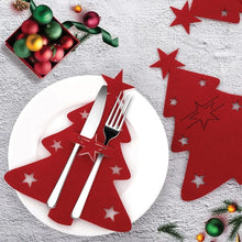 Заредете изображение във визуализатора на галерията – Christmas cutlery mat set RC-K-308 4 pcs red
