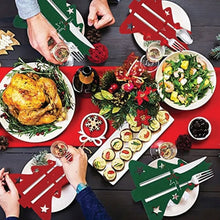Заредете изображение във визуализатора на галерията – Christmas cutlery mat set RC-K-308 4 pcs red
