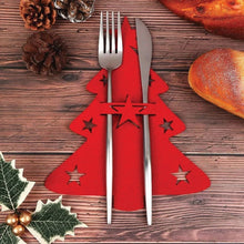 Заредете изображение във визуализатора на галерията – Christmas cutlery mat set RC-K-308 4 pcs red
