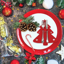 Заредете изображение във визуализатора на галерията – Christmas cutlery mat set RC-K-308 4 pcs red
