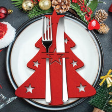 Заредете изображение във визуализатора на галерията – Christmas cutlery mat set RC-K-308 4 pcs red
