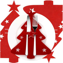 Заредете изображение във визуализатора на галерията – Christmas cutlery mat set RC-K-308 4 pcs red
