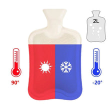 Заредете изображение във визуализатора на галерията – Rubber hot water bottle in a cover "Christmas sweater" pattern 2L RC-K-298 red
