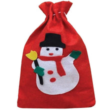 Заредете изображение във визуализатора на галерията – Gift bag under the Christmas tree with a snowman RC-K-279 red
