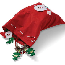 Заредете изображение във визуализатора на галерията – Gift bag under the Christmas tree with a snowman RC-K-279 red
