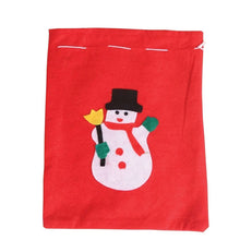 Заредете изображение във визуализатора на галерията – Gift bag under the Christmas tree with a snowman RC-K-279 red
