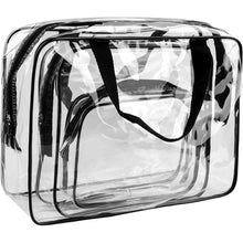 Заредете изображение във визуализатора на галерията – Travel cosmetic bag set 3 pcs RC-K-1083 transparent
