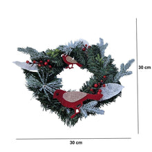 Заредете изображение във визуализатора на галерията – Christmas wreath decoration 30 cm RC-K-512 green
