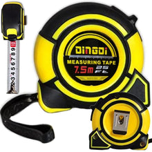 Заредете изображение във визуализатора на галерията – Measure steel tape 7,5 m x 25 mm with lock RC-K-1302 black yellow

