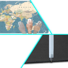 Заредете изображение във визуализатора на галерията – Mouse / keyboard pad "World map" 40 x 90 x 2 mm RC-K-1074 blue
