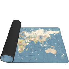 Заредете изображение във визуализатора на галерията – Mouse / keyboard pad "World map" 40 x 90 x 2 mm RC-K-1074 blue
