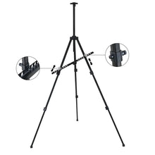 Заредете изображение във визуализатора на галерията – Aluminum painting easel with cover 155 cm RC-K-1096 black
