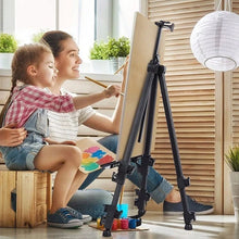 Заредете изображение във визуализатора на галерията – Aluminum painting easel with cover 155 cm RC-K-1096 black
