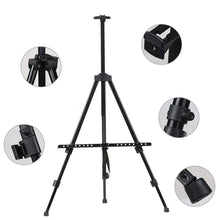 Заредете изображение във визуализатора на галерията – Aluminum painting easel with cover 155 cm RC-K-1096 black
