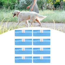 Заредете изображение във визуализатора на галерията – Plastic bags for dog excrement STRONG 8 rolls 120 pcs RC-K-776 blue
