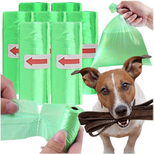 Заредете изображение във визуализатора на галерията – Plastic bags for dog excrement STRONG 8 rolls 120 pcs RC-K-777 green
