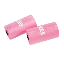 Заредете изображение във визуализатора на галерията – Plastic bags for dog excrement STRONG 8 rolls 120 pcs RC-K-778 pink
