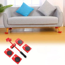 Заредете изображение във визуализатора на галерията – Set of rollers for moving furniture 150 kg RC-K-1344 red
