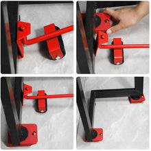Заредете изображение във визуализатора на галерията – Set of rollers for moving furniture 150 kg RC-K-1344 red
