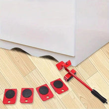 Заредете изображение във визуализатора на галерията – Set of rollers for moving furniture 150 kg RC-K-1344 red
