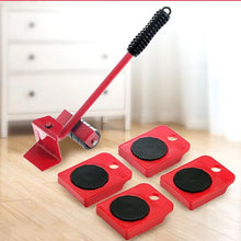 Заредете изображение във визуализатора на галерията – Set of rollers for moving furniture 150 kg RC-K-1344 red
