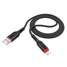 Заредете изображение във визуализатора на галерията – Кабел Hoco USB A to Lightning 2,4A X59 3 m черен
