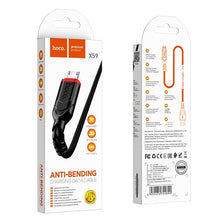 Заредете изображение във визуализатора на галерията – Кабел Hoco USB A to Micro USB 2,4A X59 3 m черен
