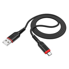 Заредете изображение във визуализатора на галерията – Кабел Hoco USB A to Micro USB 2,4A X59 3 m черен
